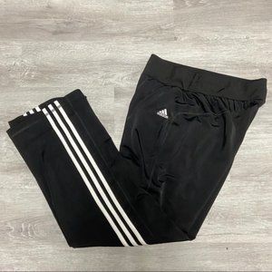 ADIDAS CLASSIC 3-STRIPE Black White Track Yoga Pants